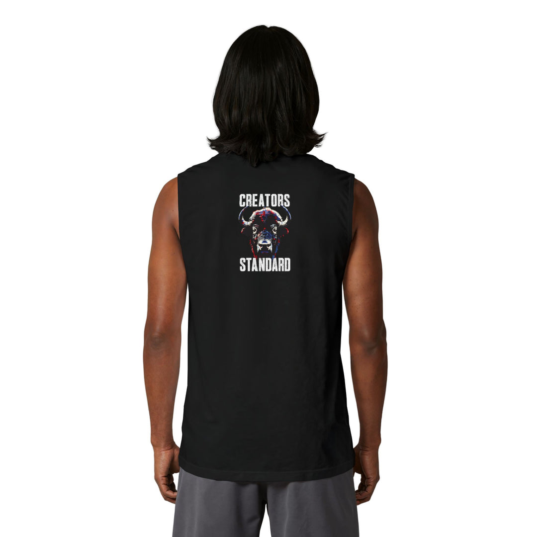 Buffalo Tank Top — Vintage American Flag Graphic
