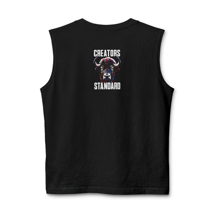 Buffalo Tank Top — Vintage American Flag Graphic